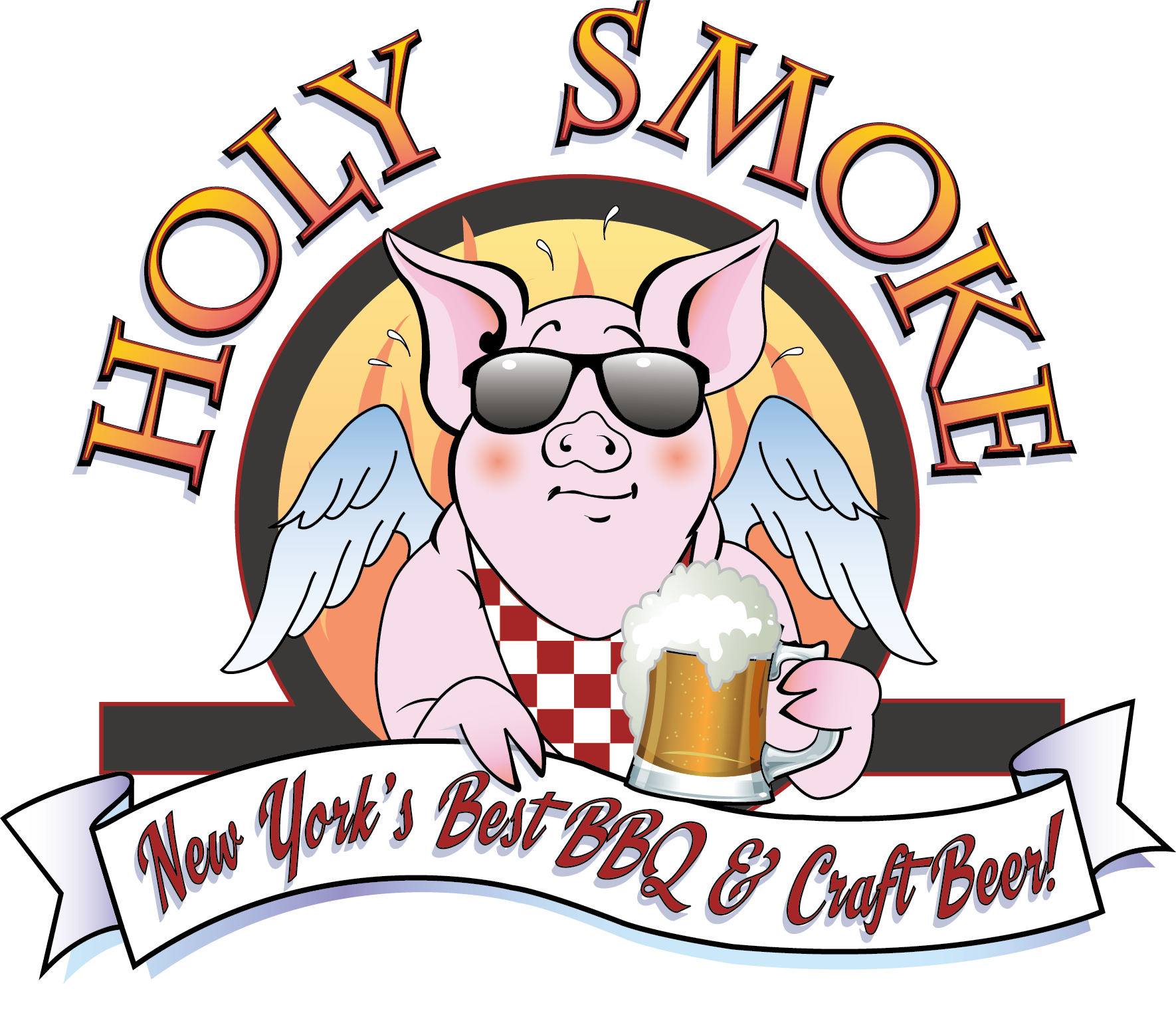 Catering And Event Planning - Holy Smokes Bbq Logo (1770x1536), Png Download