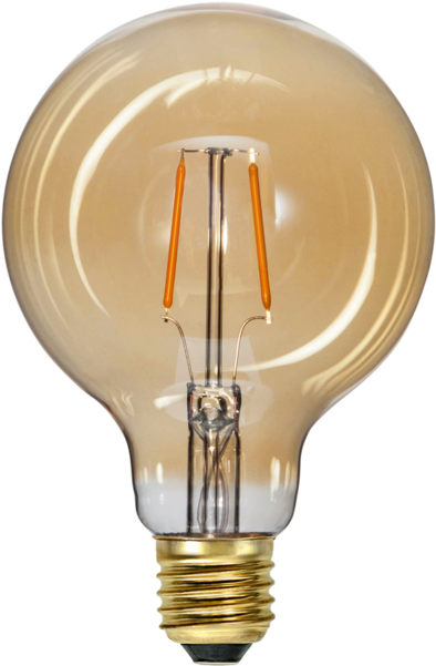 Led Lamp E27 G95 Soft Glow - Led-lampa Glob 95mm, Amber E27 2000k 80lm 0,75w(8w) (600x600), Png Download