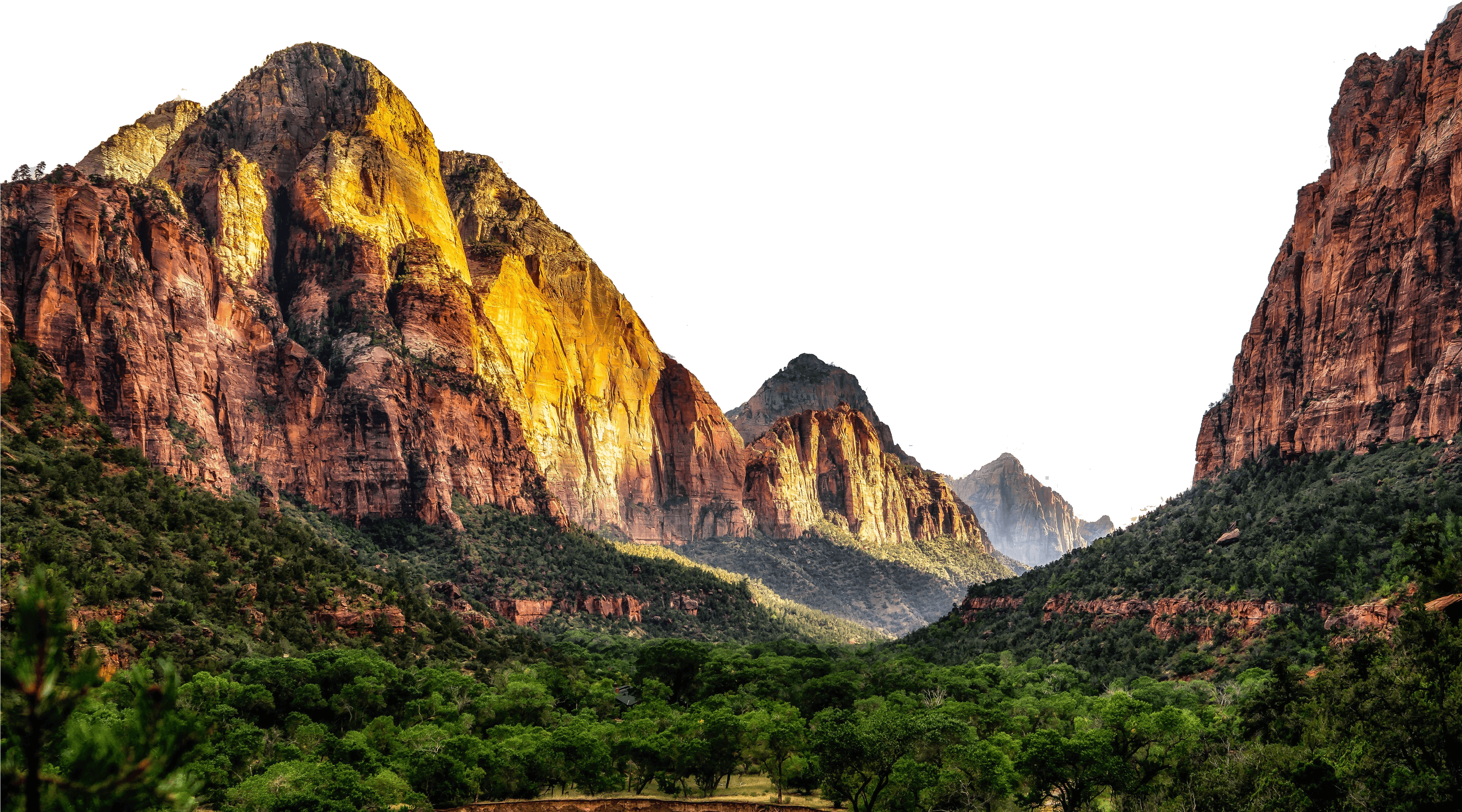 8k Wallpaper Nature New - Zion National Park (3999x2424), Png Download