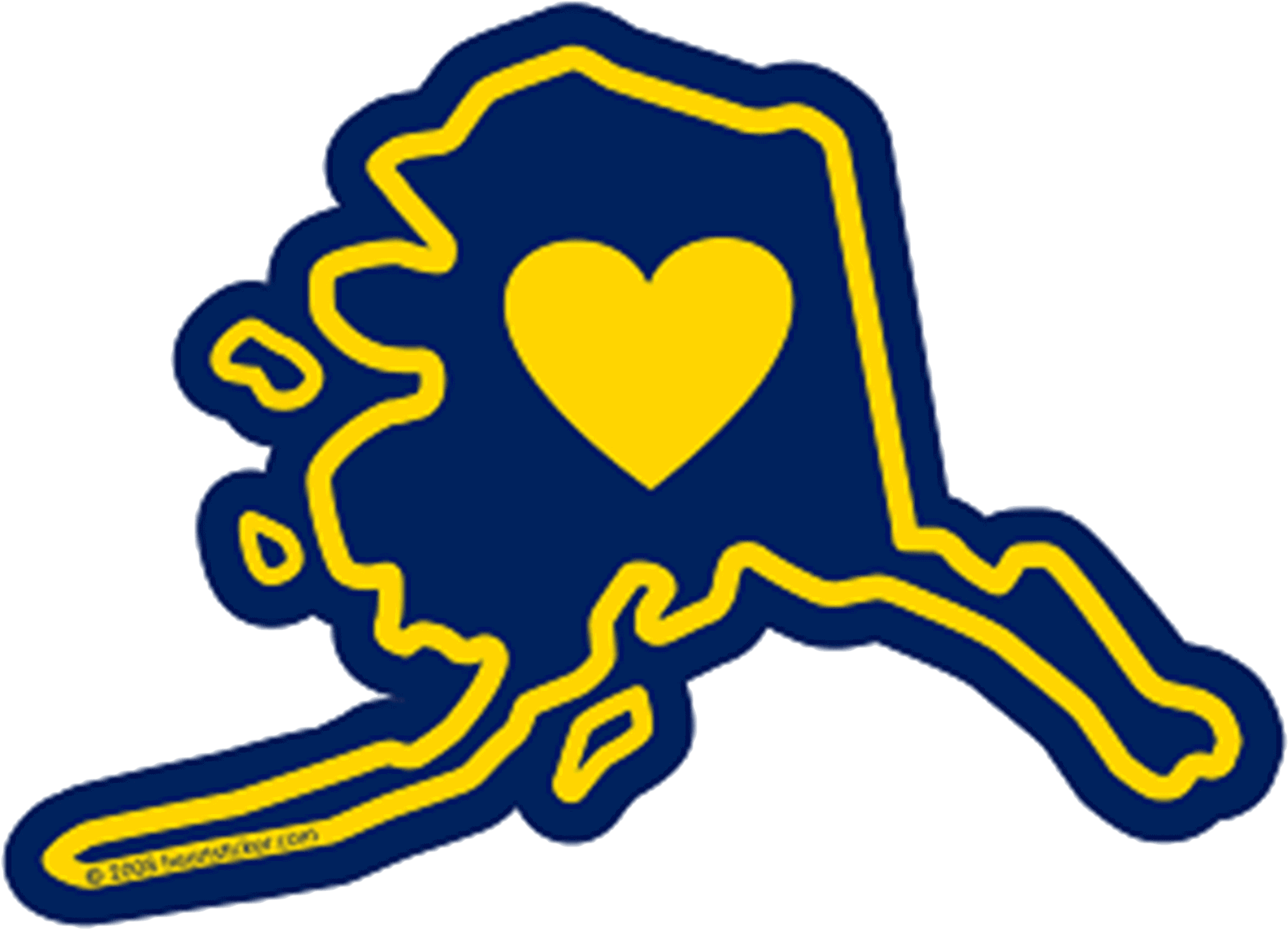 Heart In Alaska Sticker - Alaska Stickers (2048x2048), Png Download