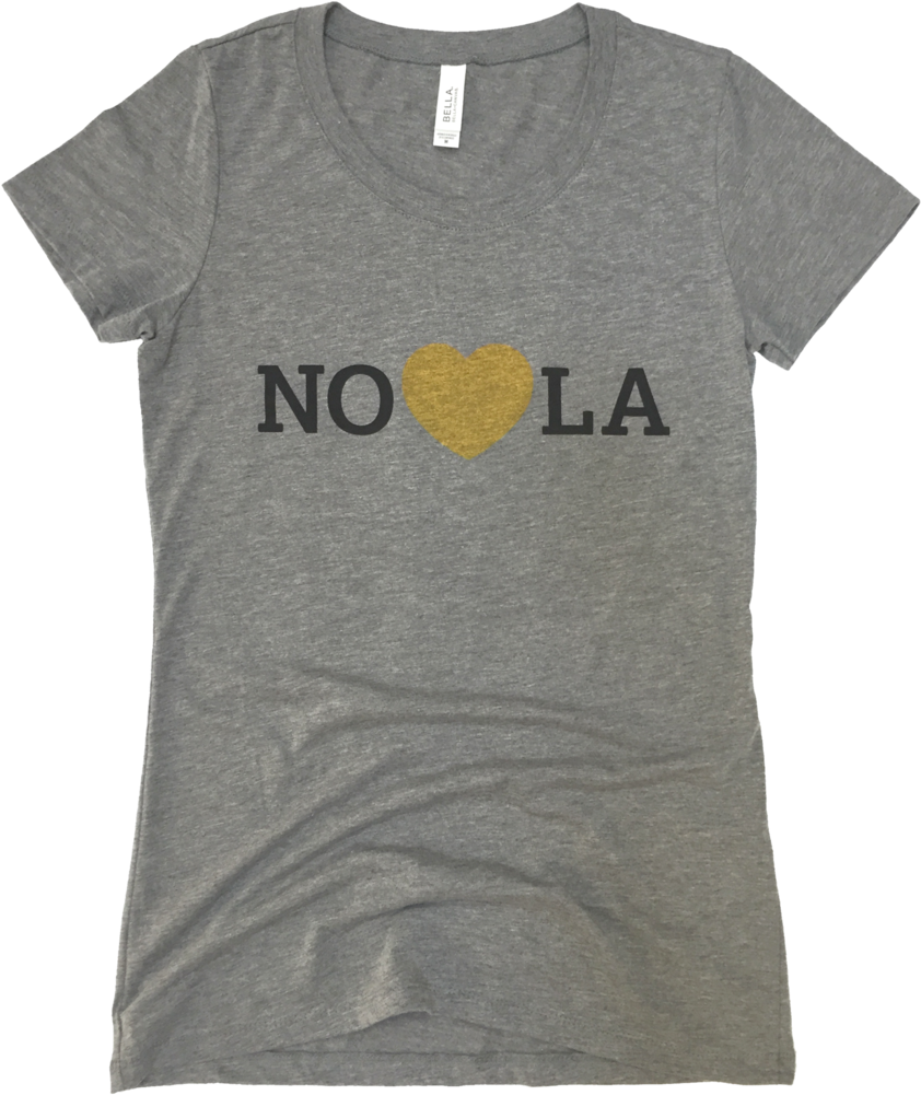 Heart In Nola Women's T Shirt - Active Shirt (946x1024), Png Download