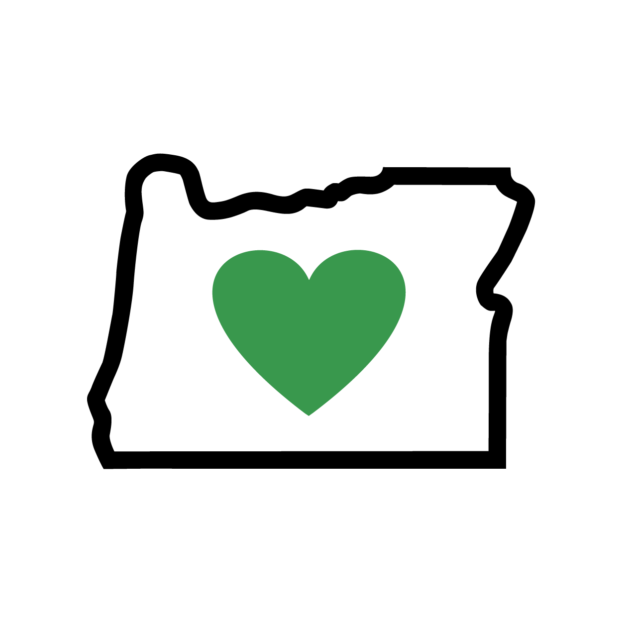 Heart In Oregon (1250x1250), Png Download