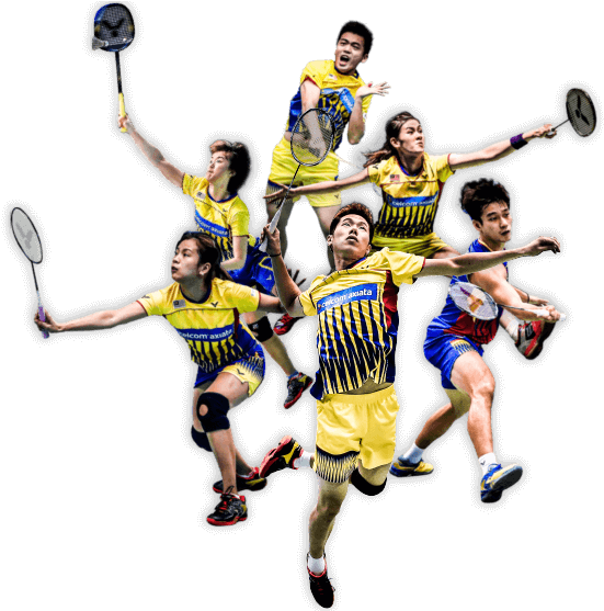 Malaysian National Team - Malaysia Badminton Player Png (558x556), Png Download