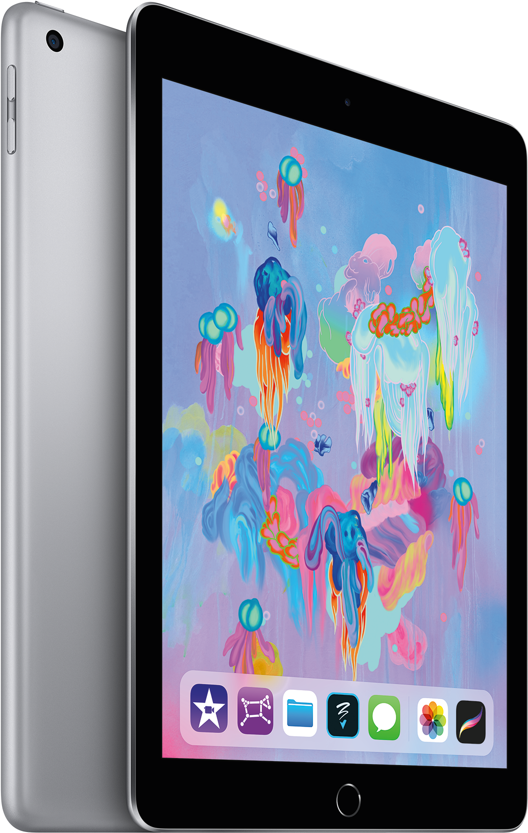 Apple Ipad 2018 32gb Free Decoded Leather Cover - Apple Ipad 2018 Space Grey (2000x2000), Png Download