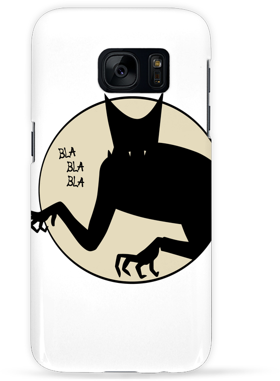 Case 3d Samsung Galaxy S7 Bla Bla Bla By Teeshirt-design - T-shirt (690x850), Png Download