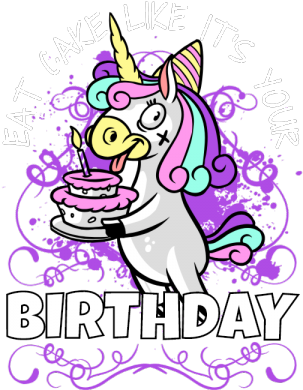 Eat Cake Like It's Your Birthday - Birthday (360x460), Png Download