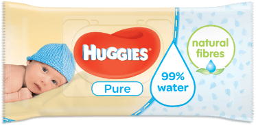 Newborn 0-6 Months - Huggies Pure Baby Wipes - 18 Packs (1008 Wipes Total) (450x380), Png Download