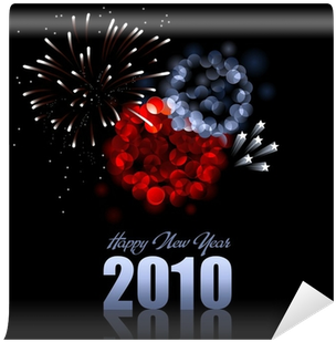 Red And Blue New Year's Fireworks Wall Mural • Pixers® - Fireworks Background (400x400), Png Download