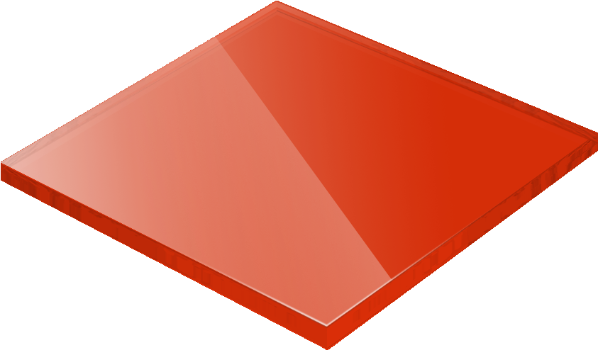 Signal Red Superclear - Grey Back Painted Glass (950x600), Png Download