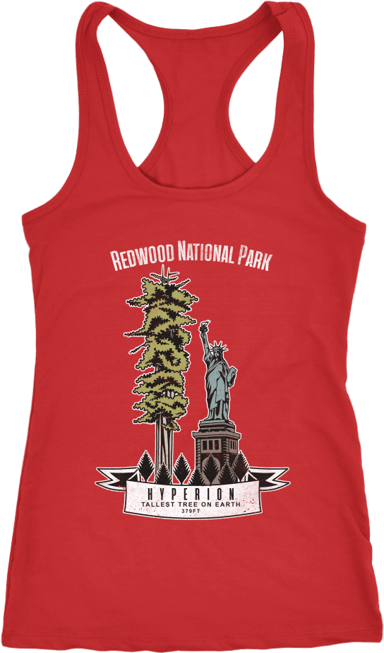 Color Splash Redwood Hyperion Tree Tank - Will Run For Wine (1024x1024), Png Download