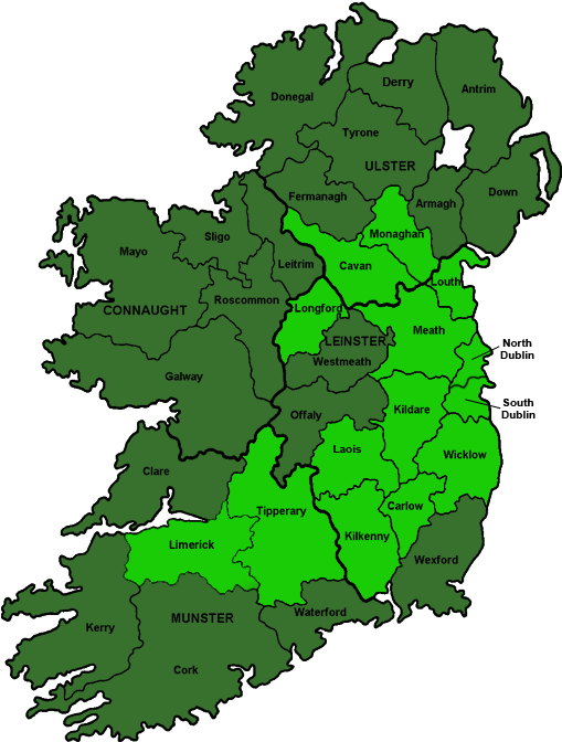 See The Graphic Below, Select Your County And View - Map Of Canals In Ireland (517x679), Png Download