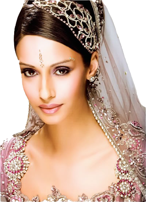 Indian Wedding Hairstyles With Veil - Indian Girls Head Jewelry (505x700), Png Download