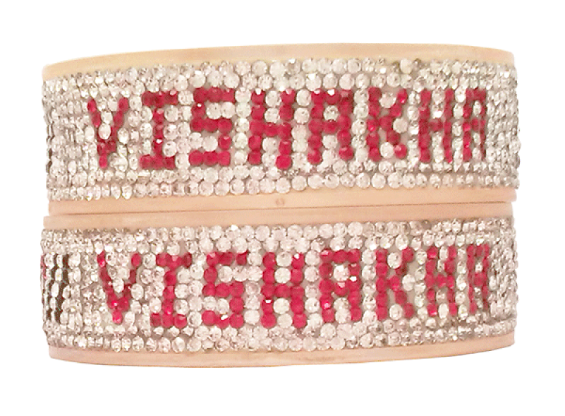 Broad 9line Wedding Name Bangles-n10 - Name Chura (800x800), Png Download