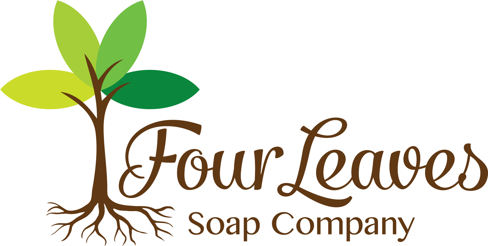 Four Leaves Logo-01 - Tree With Four Leaves (1688x858), Png Download