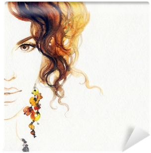 Woman Portrait - Watercolor Painting (400x400), Png Download