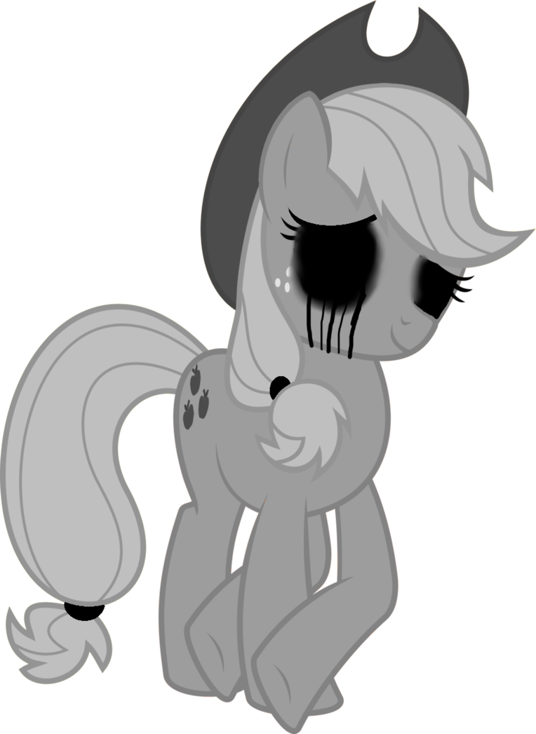 Angelacute234, Horror, Monochrome, Pony, Possessed, - My Little Pony Zalgo Jack (764x1046), Png Download