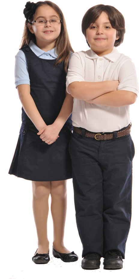 Work - Elementary Student In Uniform (500x952), Png Download