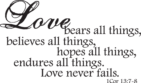 Love Wins - Love Is Patient And Kind It Bears All Things Hopes (560x330), Png Download