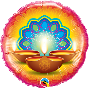 18" Diwali Festival Of Lights - Fire Truck Happy Birthday Foil Balloon (300x400), Png Download