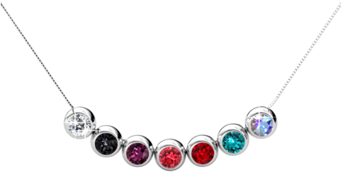 Pendant - Seven-day Pendant Necklace Made With Crystals (480x480), Png Download