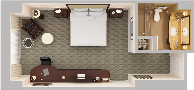 King Deluxe Guestroom - Hilton Orlando Bonnet Creek (1024x768), Png Download