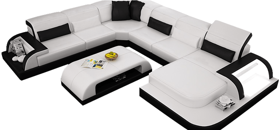 Sofa Top View Transparent, Waves Sectional Sofa Media - Sofa Nhập Khẩu Malaysia (948x419), Png Download