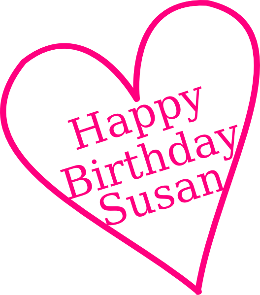 How To Set Use Happy Birthday Susan Clipart (528x599), Png Download