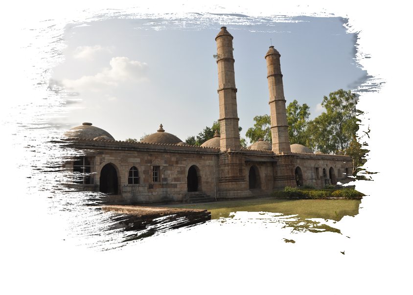 It Is Covered By Projecting Slopped Eave - Mosque (844x603), Png Download