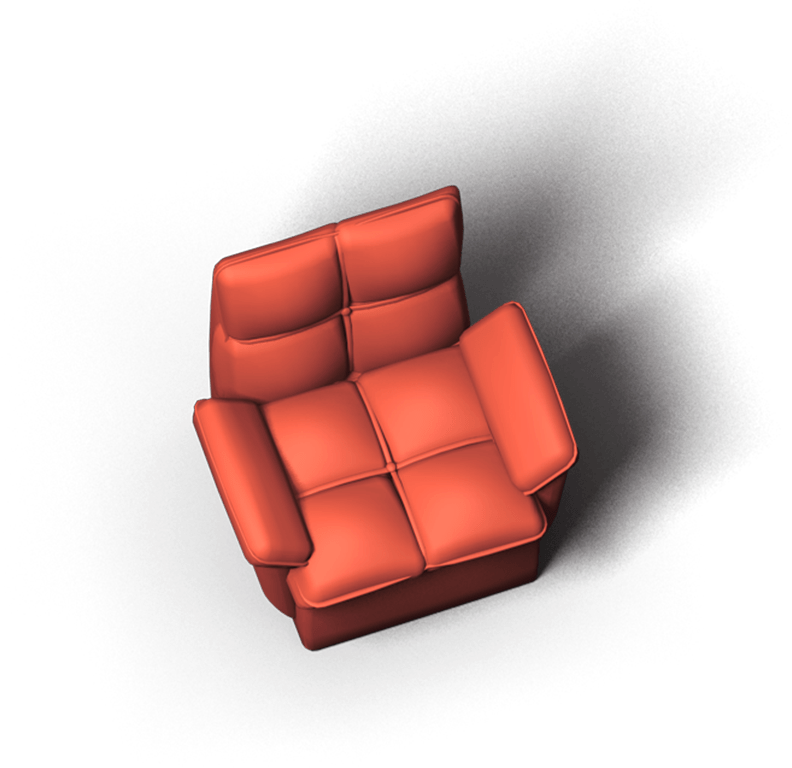Large Object Collection - Club Chair (792x768), Png Download