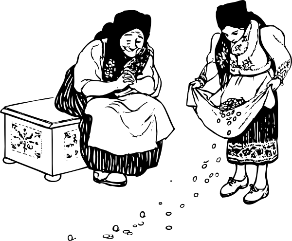 Free Vector She Found Gold In Her Apron Clip Art - Story In Present Perfect Tense (600x495), Png Download