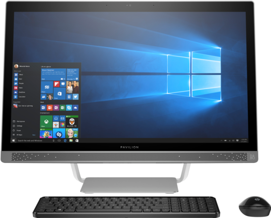 Hp Pavilion All In One - Hp Pavilion 24 B223w (573x430), Png Download