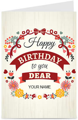 Happy Birthday Dear Greeting Card - Melhores Cartões De Aniversário (284x426), Png Download