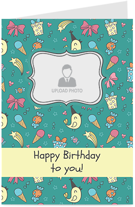 Funky Happy Birthday Greeting Card - Greeting Card (284x426), Png Download
