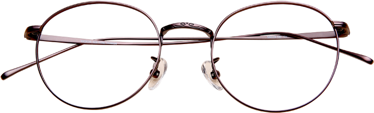 Fine Frame Pure Titanium Glasses Frame Golden Round - Colorfulness (800x800), Png Download