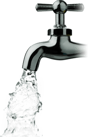 The Water Should Be Flowing Fine At This Time - Coming Out Of A Tap (300x467), Png Download