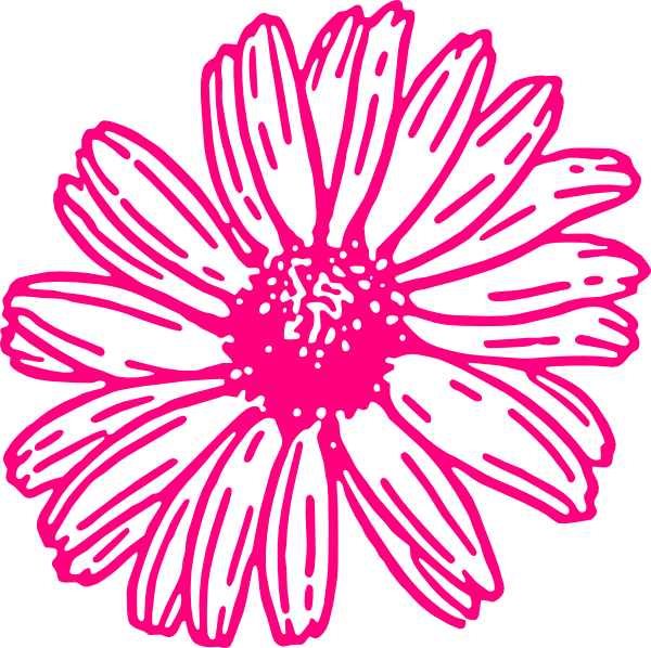 Clip Art Free Clip Art Gerberdaisypink Wedding Misc - Gerbera Daisy Png Clipart (600x598), Png Download