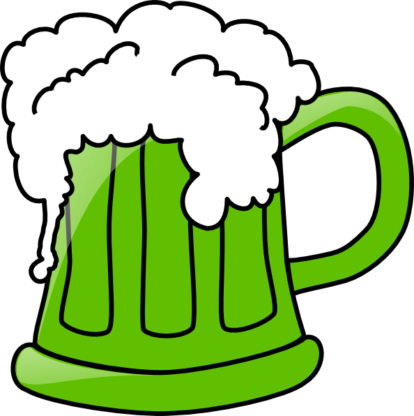How To Set Use Green Beer Mug Clipart (594x596), Png Download