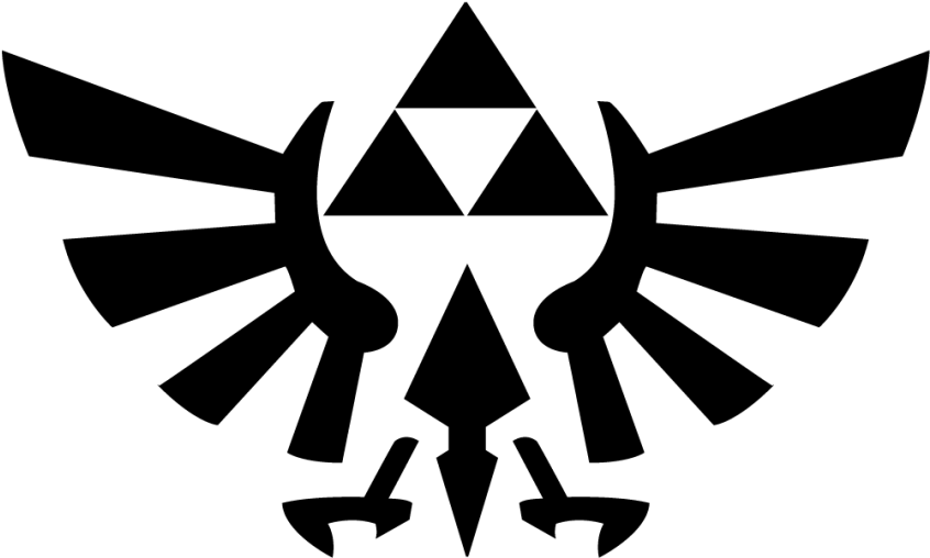 Zelda Clipart Black And White - Legend Of Zelda Breath Of The Wild Triforce (845x1000), Png Download