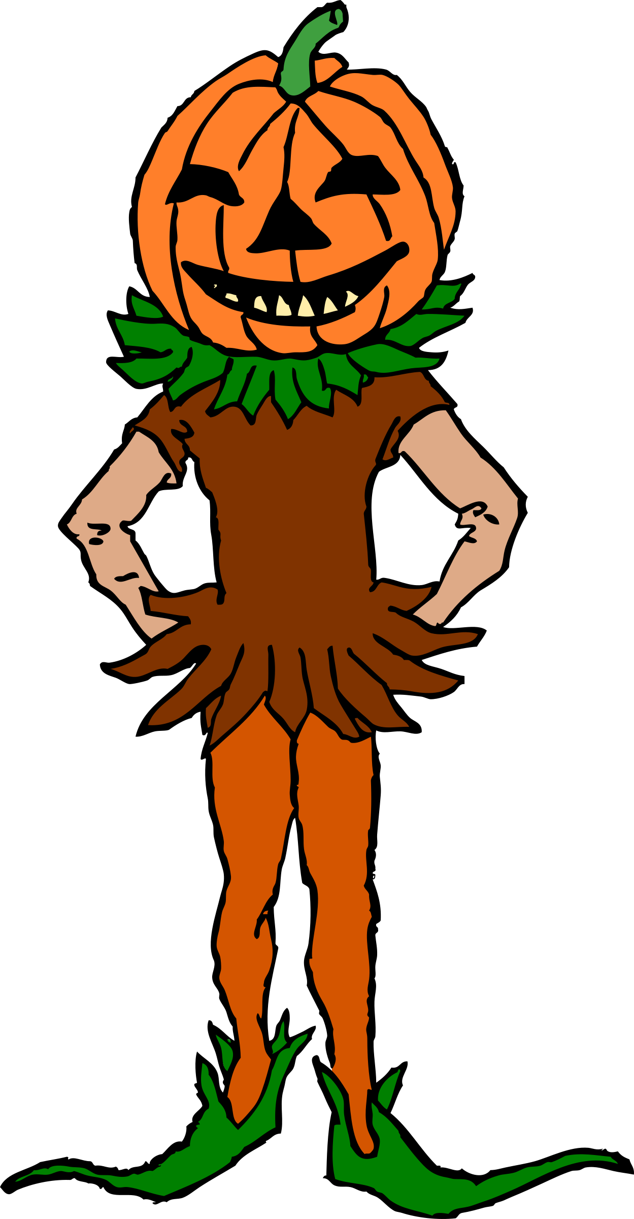 Pumpkin Boy Color Version Clip - Pumpkin Boy (1249x2400), Png Download
