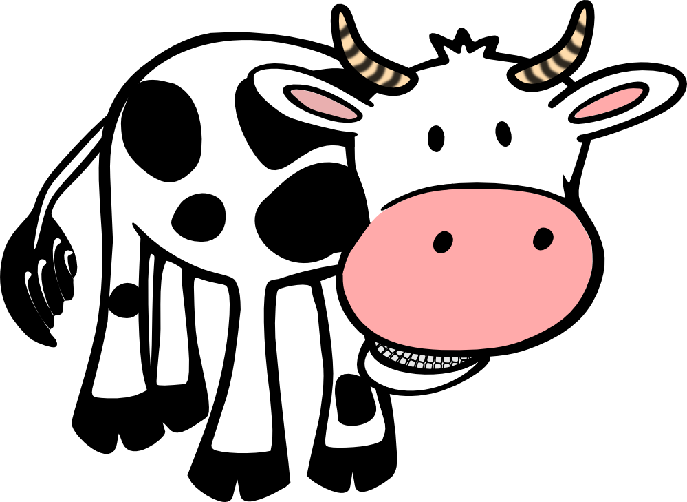 Horns Clipart Cow Horn - Free Clip Art Cow (960x700), Png Download