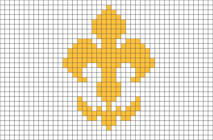 Fleur De Lis Pixel Art (880x581), Png Download