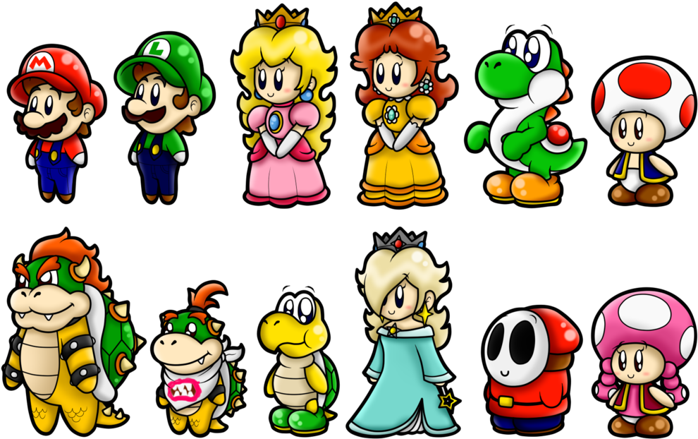 Super Mario Cute Characters 1 By Superlakitu On Deviantart - Super Mario Cute Characters (1024x644), Png Download