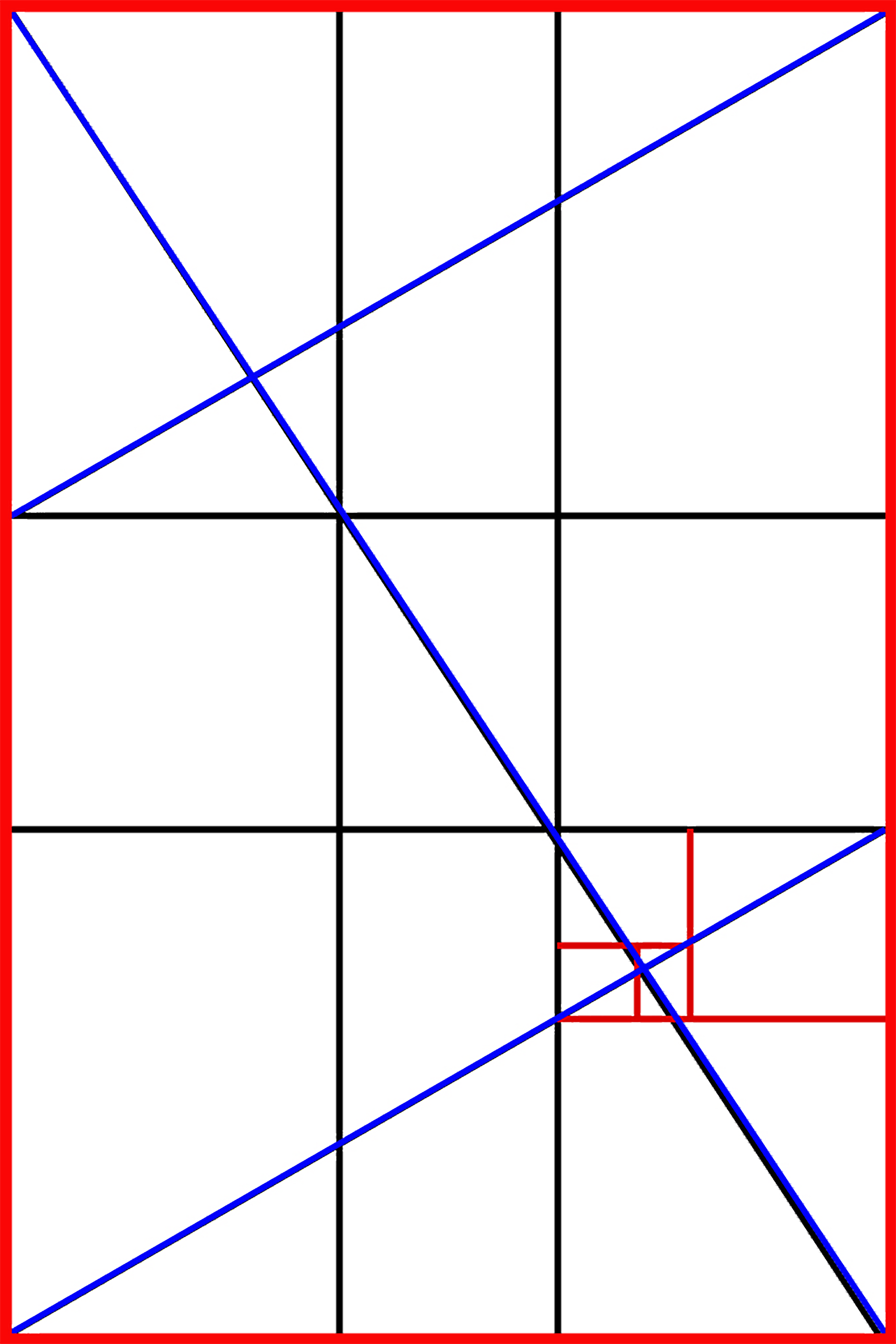 Golden Mean Vertical 3 - Golden Section In A Square (4080x6120), Png Download