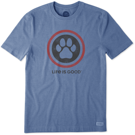 Men's Dog Paw Coin Crusher Tee - Happy As A Seagull With A French Fry Shirt (570x570), Png Download