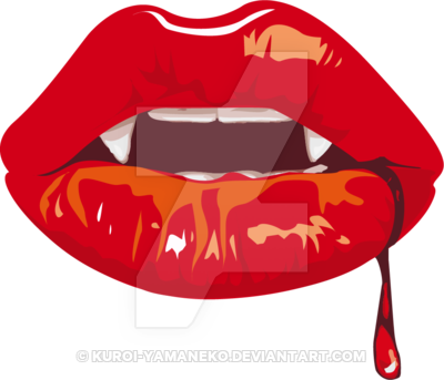 Vector Lips Vampire - Anime Vampire Mouth Png (400x343), Png Download