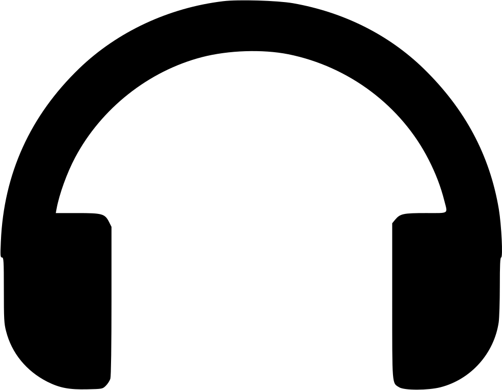 Head Speakers Device Music Comments - Headphone Silhouette Png (981x762), Png Download