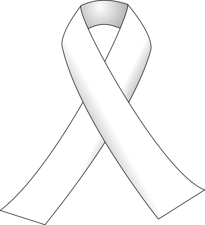 Awareness Ribbon White Ribbon Pink Ribbon Breast Cancer - White Breast Cancer Ribbon Transparent (683x750), Png Download