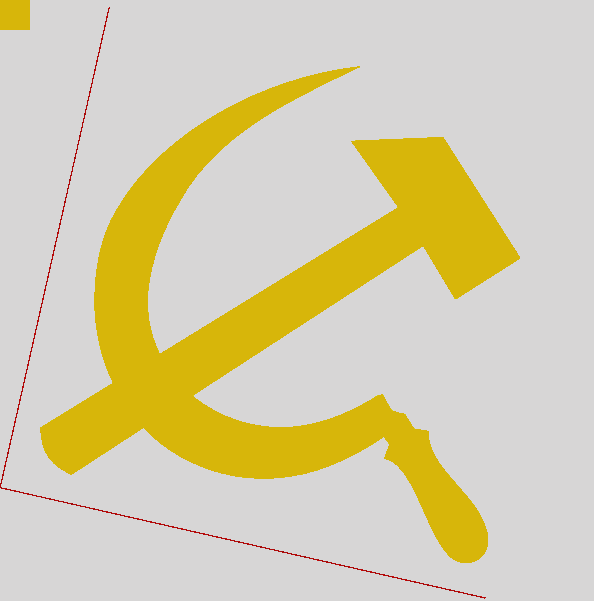 Hammer And Sickle Clip Art At Clker Hammer And Sickle - Yellow Hammer And Sickle (594x601), Png Download
