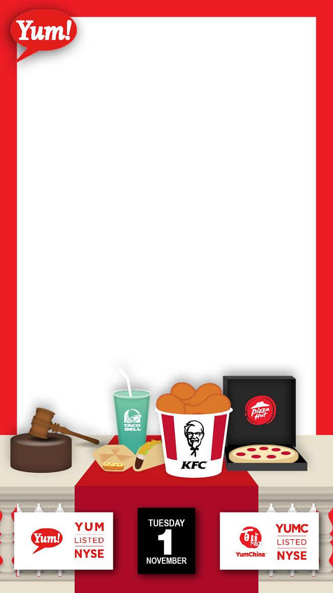 Yum Brands Isn't The First Company The Nyse Has Worked - Snapchat Custom Filters Png (652x1159), Png Download