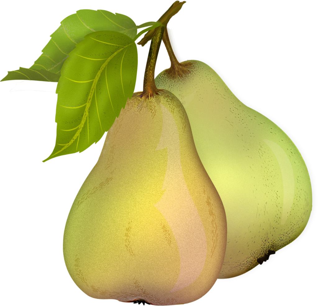 By Roula On Deviantart - Pear Transparent (1024x987), Png Download